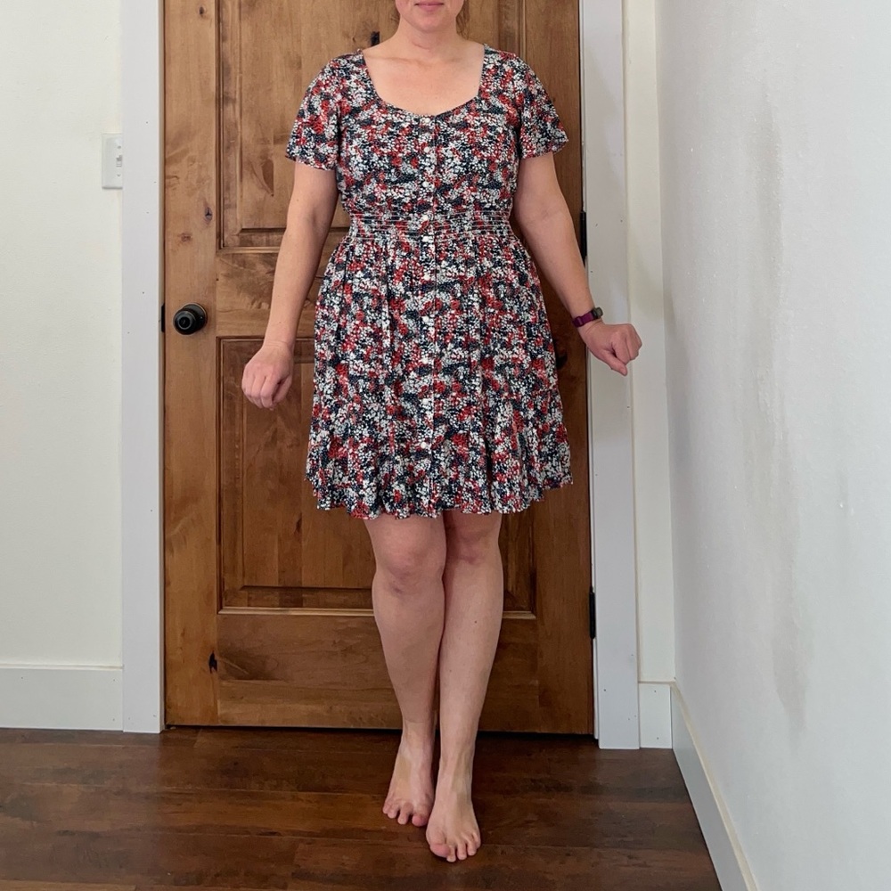 {Wrangler} Floral Western Smocked Dress